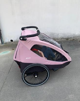 Rimorchio bici per bambini e passeggino
