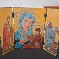 Quadro trittico B.V. San Luca