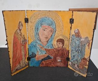 Quadro trittico B.V. San Luca