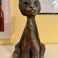 Scultura Gatto Raku Anni ’90  Anna Bernasconi