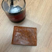 Portafogli vintage pelle coccodrillo marrone