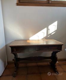 Scrivania in legno massello anni '60 – Artigianale