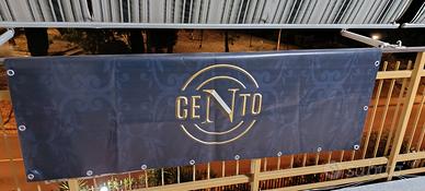 Centenario Napoli striscione fronte retro