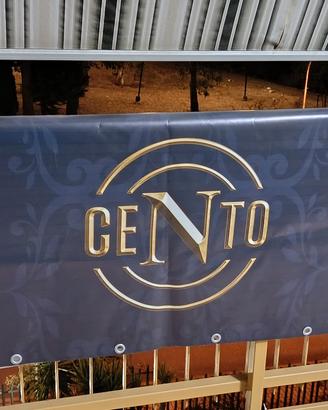 Centenario Napoli striscione fronte retro