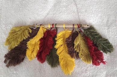 Macrame foglie colorate