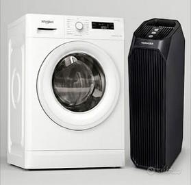 lavatrice Whirlpool + purificatore Toshiba