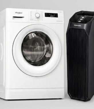 lavatrice Whirlpool + purificatore Toshiba