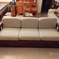Divano letto estraibile in legno massicio