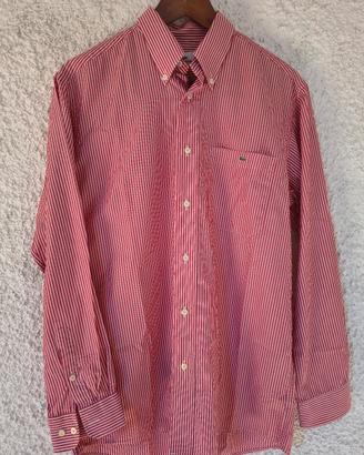 Lacoste camicia righe bianche/ rosse taglia L 