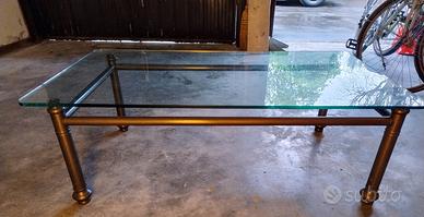 tavolino salotto ottone dipinto 