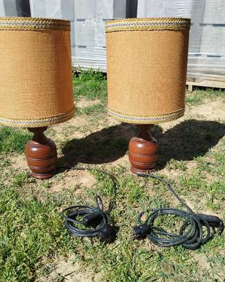 Lampade vintage in legno