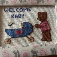 Cornice/Quadretto vintage Welcome Baby