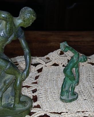 coppia di statuette in bronzo