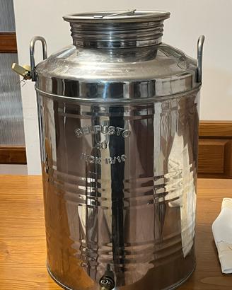 Fusto per olio con rubinetto  Acciaio inox