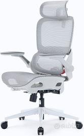 SIHOO Sedia Ufficio Ergonomica Grigio/Bianco