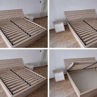 Letto contenitore matrimoniale IKEA MALM in rovere