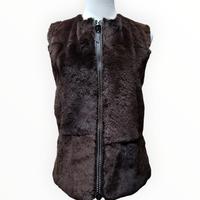 Gilet vera pelliccia vintage artigianale – pezzo u