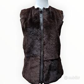Gilet vera pelliccia vintage artigianale – pezzo u