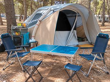 Tenda Quechua 5 posti + set campeggio completo