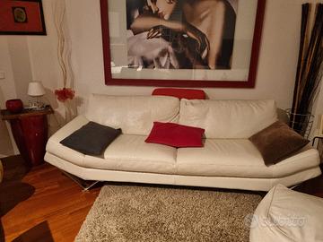 Divano in pelle bianco 3 posti  by Natuzzi