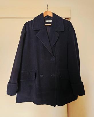 cappotto vintage lana nero Katharine  Hamnett '90