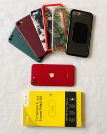 iPhone SE 2022 64GB rosso + custodie + vetro nuovo