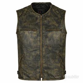 Gilet Vera Pelle Per Bikers Customisti