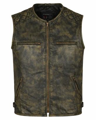 Gilet Vera Pelle Per Bikers Customisti