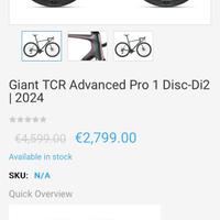 Bici corsa Giant