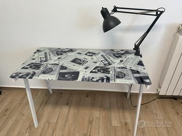 Scrivania in vetro stampato di design