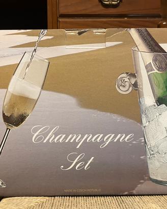 Set per champagne completo in cristallo Bohemia