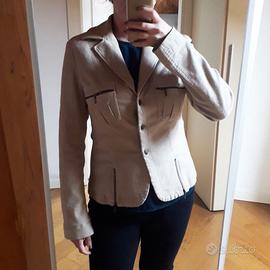 Giacca in tessuto beige Leiluna veste t. 42/44