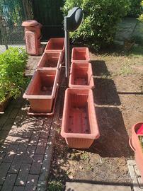6 GROSSI VASI DA ORTO/GIARDINO IN ROBUSTA PLASTCA