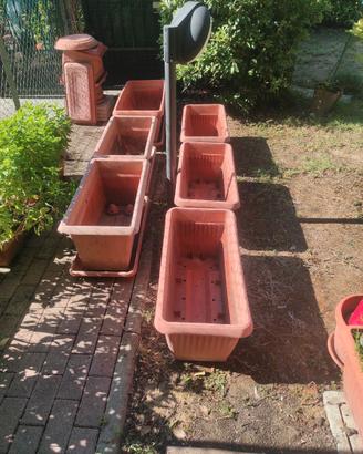6 GROSSI VASI DA ORTO/GIARDINO IN ROBUSTA PLASTCA