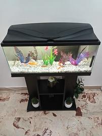 aquario 150 litri con mobile filtro e luce