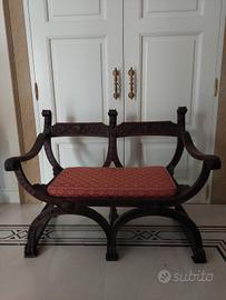 panca savonarola in legno 