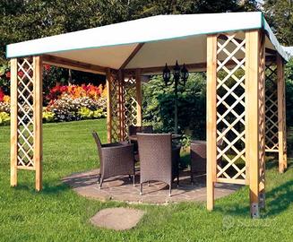 GAZEBO CAPRI 3X3 CON TELO IN PVC E GRIGLIATI