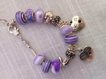 Bracciale in acciaio stile Pandora