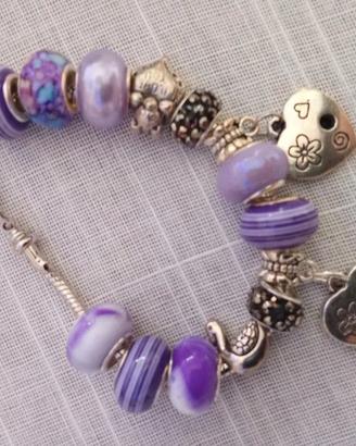 Bracciale in acciaio stile Pandora