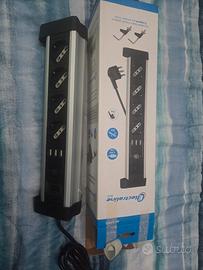 Ciabatta multipresa scrivania schuko usb 7 posti