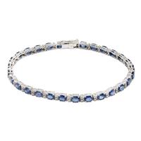 Bracciale tennis con zaffiri e diamanti