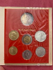 Lotto 7 monete  vaticano 1982 con argento L. 1000