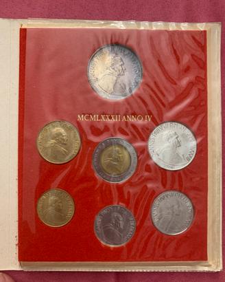 Lotto 7 monete  vaticano 1982 con argento L. 1000