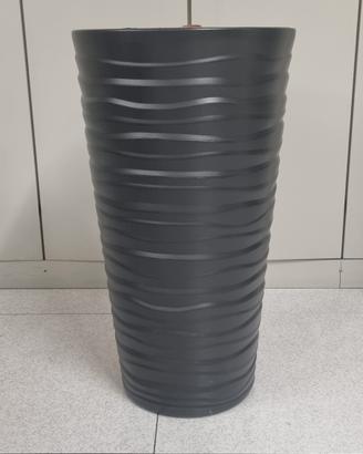Vaso plastica grande con sottovaso