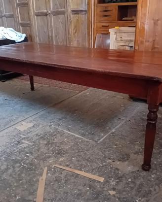 tavolo da fattoria in legno massello