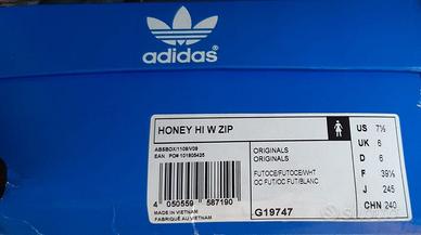 Adidas Honey Hi Zip Scarpe Donna 39 1/3 Nuove