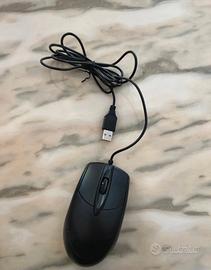 Mouse nero con filo