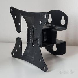 STAFFA PORTA TV MONITOR SUPPORTO PARETE REGOLABILE