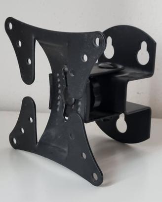 STAFFA PORTA TV MONITOR SUPPORTO PARETE REGOLABILE