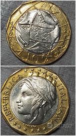 Moneta 1000 lire 1997 errore conio 